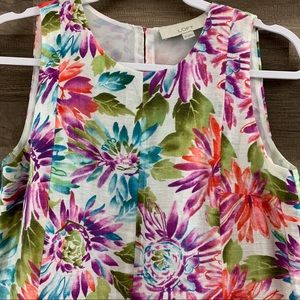 Ann Taylor Loft Floral Sleeveless Top XS